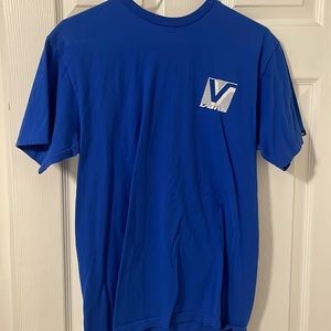 Vans blue tee with large logo on back small logo on front, very  gently used